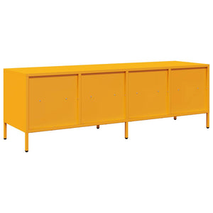 Έπιπλο Τηλεόρασης Μουσταρδί 135x39x43,5 εκ Ατσάλι Ψυχρής Έλασης