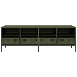 Έπιπλο Τηλεόρασης Λαδί 135x39x43,5 εκ. Ατσάλι Ψυχρής Έλασης
