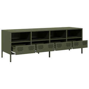 Έπιπλο Τηλεόρασης Λαδί 135x39x43,5 εκ. Ατσάλι Ψυχρής Έλασης