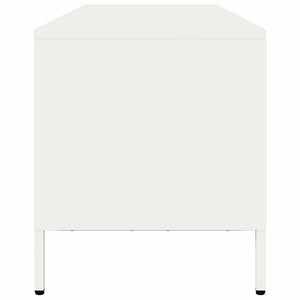Έπιπλο Τηλεόρασης Λευκό 135x39x43,5 εκ. Ατσάλι Ψυχρής Έλασης - Pakobazaar