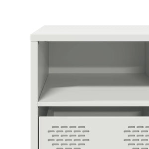 Έπιπλο Τηλεόρασης Λευκό 135x39x43,5 εκ. Ατσάλι Ψυχρής Έλασης - Pakobazaar