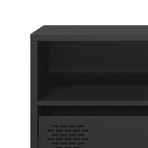 Έπιπλο Τηλεόρασης Μαύρο 135x39x43,5 εκ. Ατσάλι Ψυχρής Έλασης