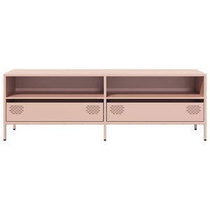 Έπιπλο Τηλεόρασης Ροζ 135x39x43,5 εκ. Ατσάλι Ψυχρής Έλασης
