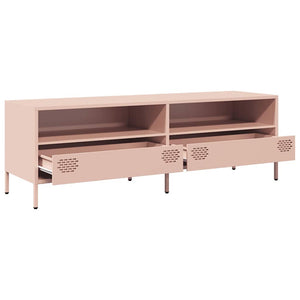 Έπιπλο Τηλεόρασης Ροζ 135x39x43,5 εκ. Ατσάλι Ψυχρής Έλασης