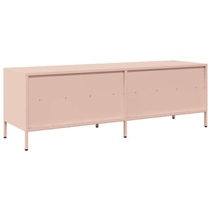 Έπιπλο Τηλεόρασης Ροζ 135x39x43,5 εκ. Ατσάλι Ψυχρής Έλασης