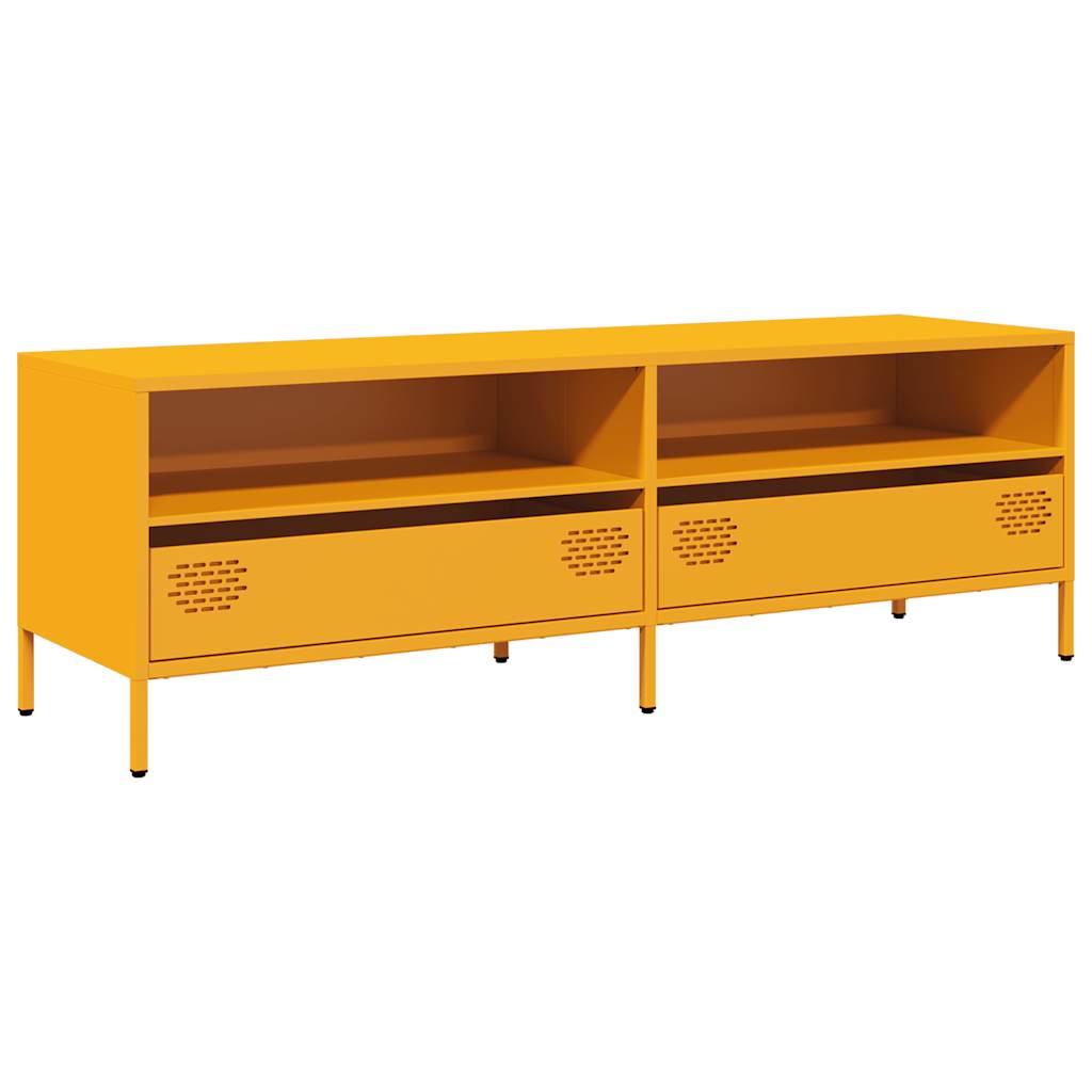 Έπιπλο Τηλεόρασης Μουσταρδί 135x39x43,5εκ. Ατσάλι Ψυχρής Έλασης - Pakobazaar