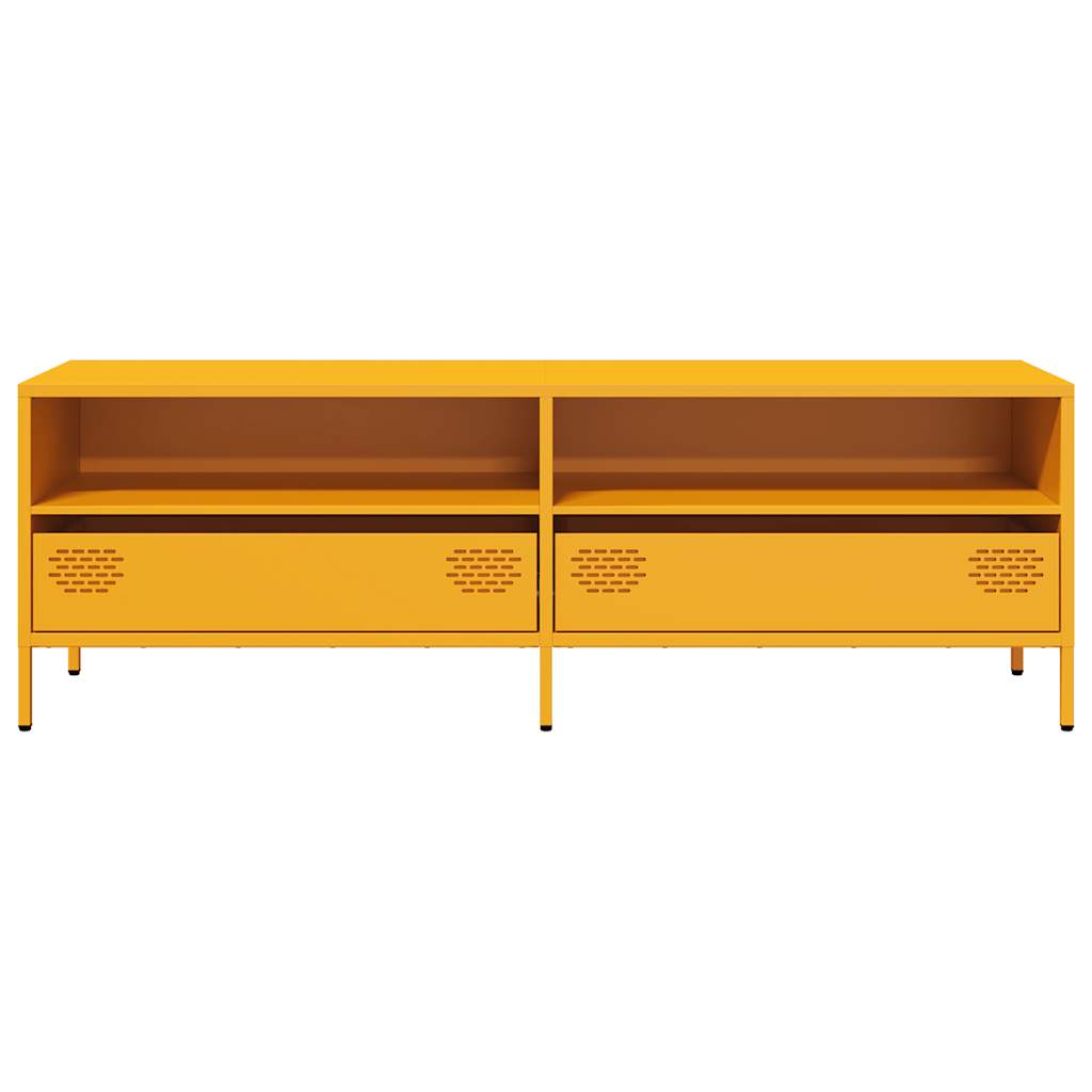 Έπιπλο Τηλεόρασης Μουσταρδί 135x39x43,5εκ. Ατσάλι Ψυχρής Έλασης - Pakobazaar