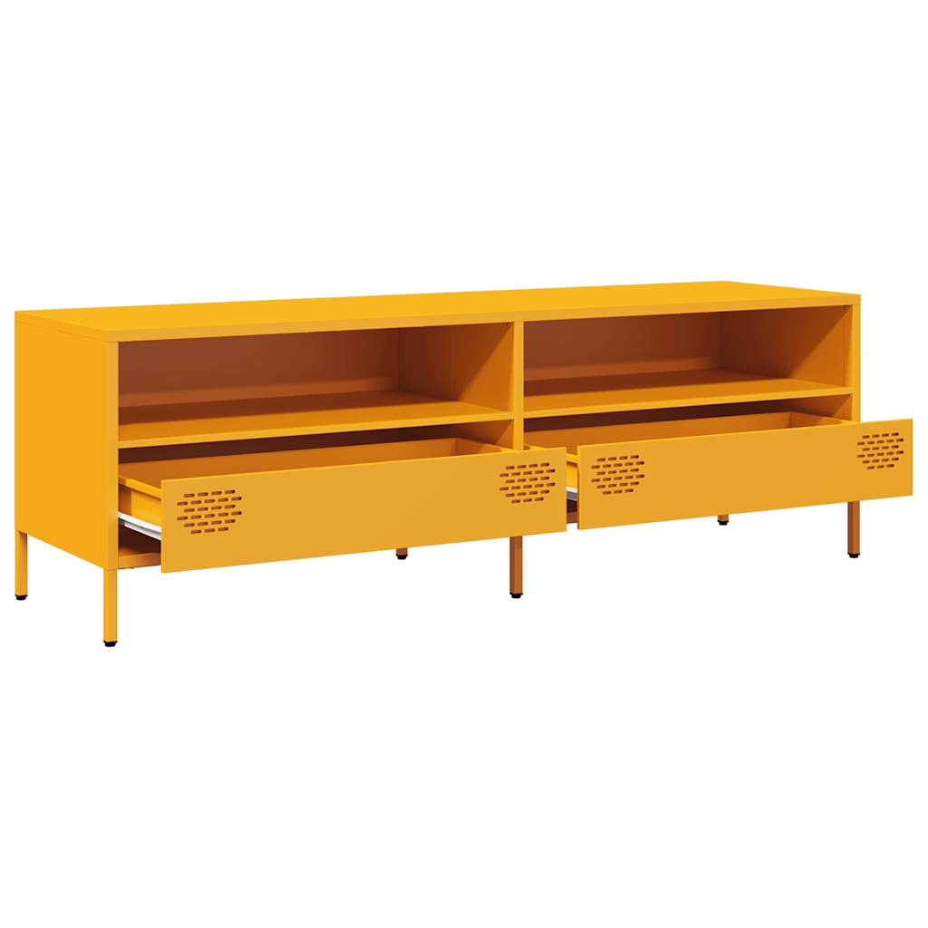 Έπιπλο Τηλεόρασης Μουσταρδί 135x39x43,5εκ. Ατσάλι Ψυχρής Έλασης - Pakobazaar