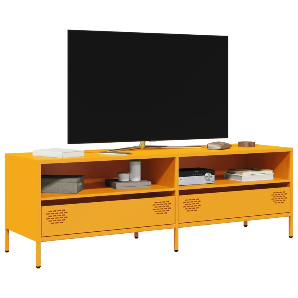 Έπιπλο Τηλεόρασης Μουσταρδί 135x39x43,5εκ. Ατσάλι Ψυχρής Έλασης - Pakobazaar