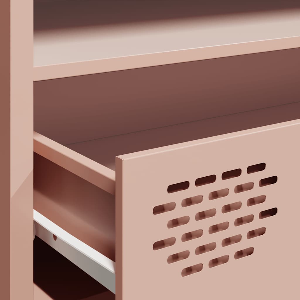 ντουλάπι τηλεόρασης  Ροζ 202x39x43,5 cm Ατσάλι ψυχρής έλασης