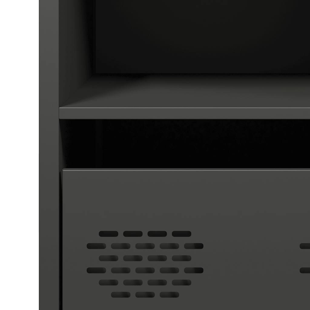 Ντουλάπι Μαύρο 35x39x73,5 εκ. από Χάλυβα Ψυχρής Έλασης