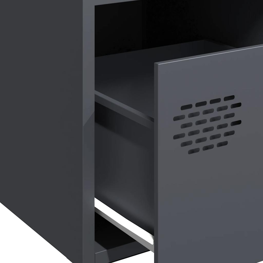 Ντουλάπι Ανθρακί 35x39x73,5 εκ. από Χάλυβα Ψυχρής Έλασης - Pakobazaar