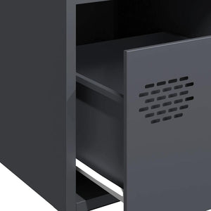 Ντουλάπι Ανθρακί 35x39x73,5 εκ. από Χάλυβα Ψυχρής Έλασης - Pakobazaar