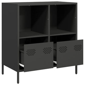 Ντουλάπι Μαύρο 68x39x73,5 εκ. από Χάλυβα Ψυχρής Έλασης - Pakobazaar