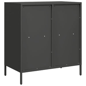 Ντουλάπι Μαύρο 68x39x73,5 εκ. από Χάλυβα Ψυχρής Έλασης - Pakobazaar