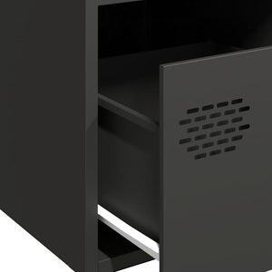 Ντουλάπι Μαύρο 68x39x73,5 εκ. από Χάλυβα Ψυχρής Έλασης - Pakobazaar