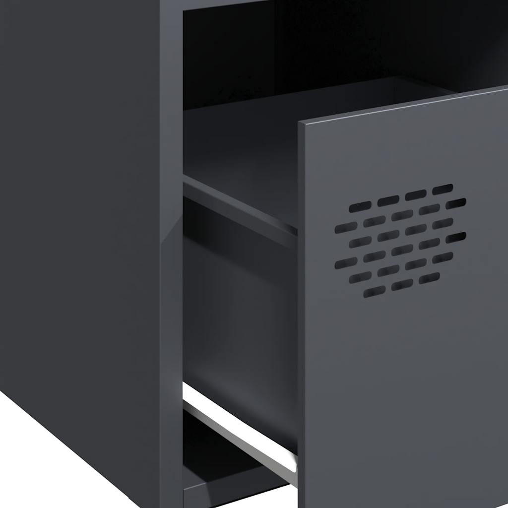 Ντουλάπι Ανθρακί 68x39x73,5 εκ. από Χάλυβα Ψυχρής Έλασης
