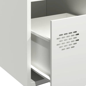 Ντουλάπι Λευκό 68x39x73,5 εκ. από Χάλυβα Ψυχρής Έλασης
