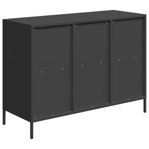 Ντουλάπι Μαύρο 101,5x39x73,5 εκ. από Χάλυβα Ψυχρής Έλασης