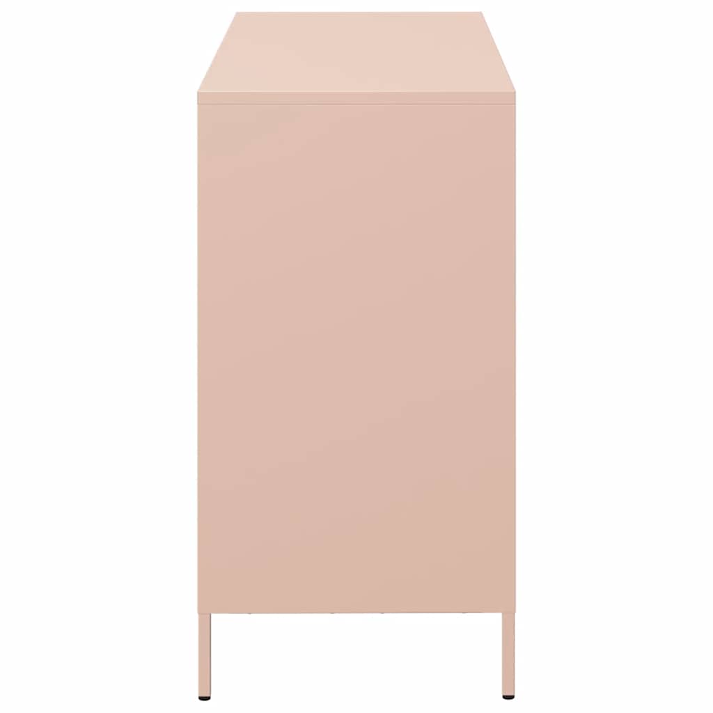 Ντουλάπι Ροζ 101,5x39x73,5 εκ. από Χάλυβα Ψυχρής Έλασης - Pakobazaar