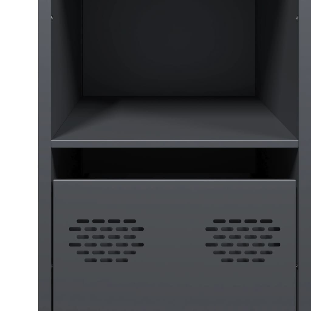 Ντουλάπι Ανθρακί 101,5x39x73,5 εκ. από Χάλυβα Ψυχρής Έλασης - Pakobazaar