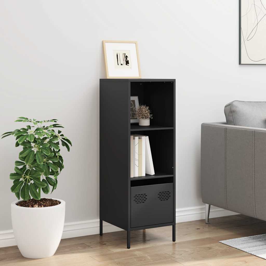 Ντουλάπι Μαύρο 35x39x103,5 εκ. από Χάλυβα