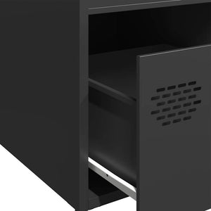 Ντουλάπι Μαύρο 35x39x103,5 εκ. από Χάλυβα