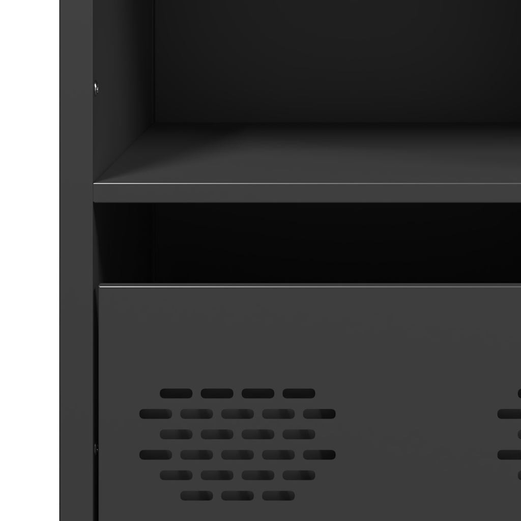 Ντουλάπι Μαύρο 35x39x103,5 εκ. από Χάλυβα