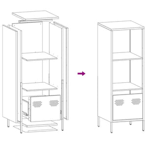 Ντουλάπι Λευκό 35x39x103,5 εκ. από Χάλυβα