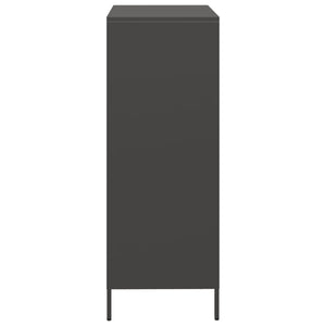 Ντουλάπι Μαύρο 68x39x103,5 εκ. από Χάλυβα