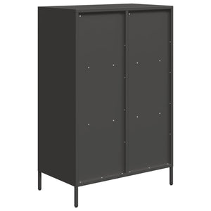 Ντουλάπι Μαύρο 68x39x103,5 εκ. από Χάλυβα