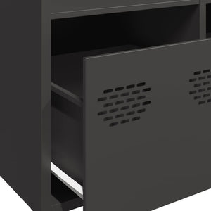 Ντουλάπι Μαύρο 68x39x103,5 εκ. από Χάλυβα