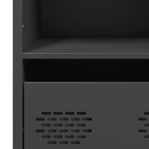 Ντουλάπι Μαύρο 68x39x103,5 εκ. από Χάλυβα