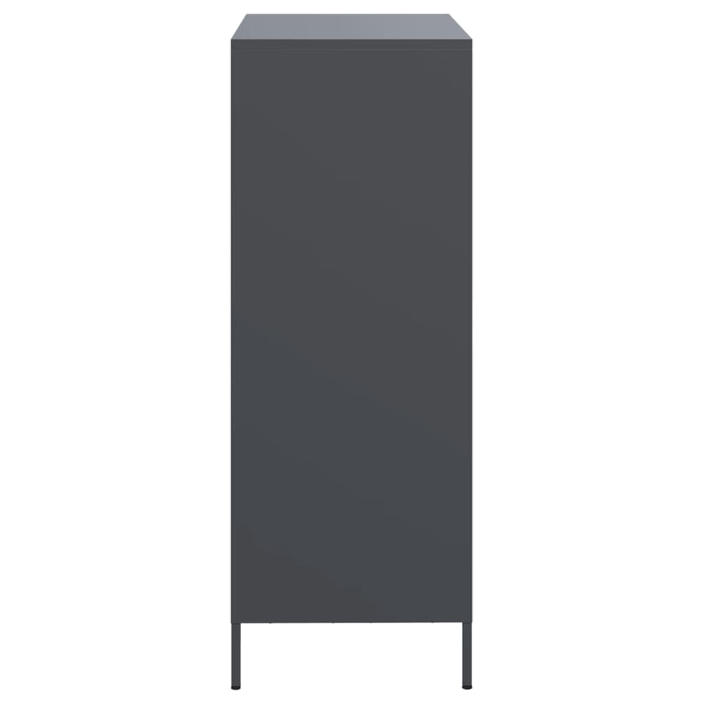 Ντουλάπι Ανθρακί 68x39x103,5 εκ. από Χάλυβα