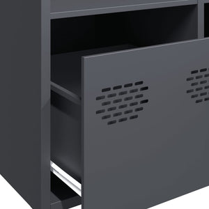 Ντουλάπι Ανθρακί 68x39x103,5 εκ. από Χάλυβα