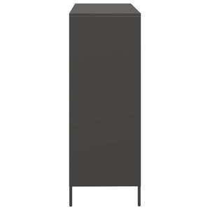 Ντουλάπι Μαύρο 101,5x39x103,5 εκ. από Χάλυβα