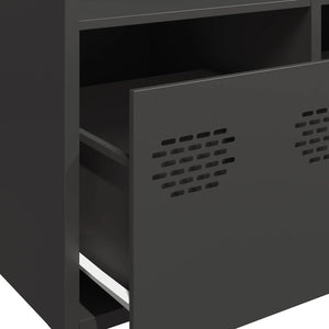 Ντουλάπι Μαύρο 101,5x39x103,5 εκ. από Χάλυβα