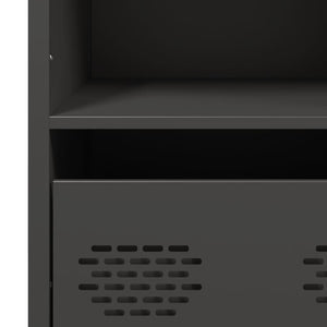 Ντουλάπι Μαύρο 101,5x39x103,5 εκ. από Χάλυβα