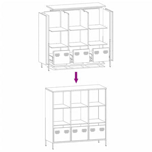 Ντουλάπι Ανθρακί 101,5x39x103,5 εκ. από Ατσάλι