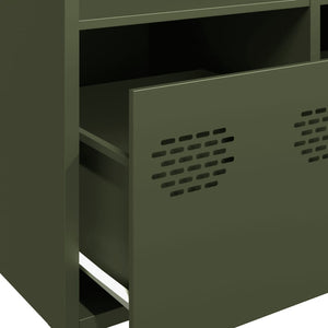 Ραφιέρα Πράσινο Λαδί 101,5x39x103,5 εκ. από Ατσάλι