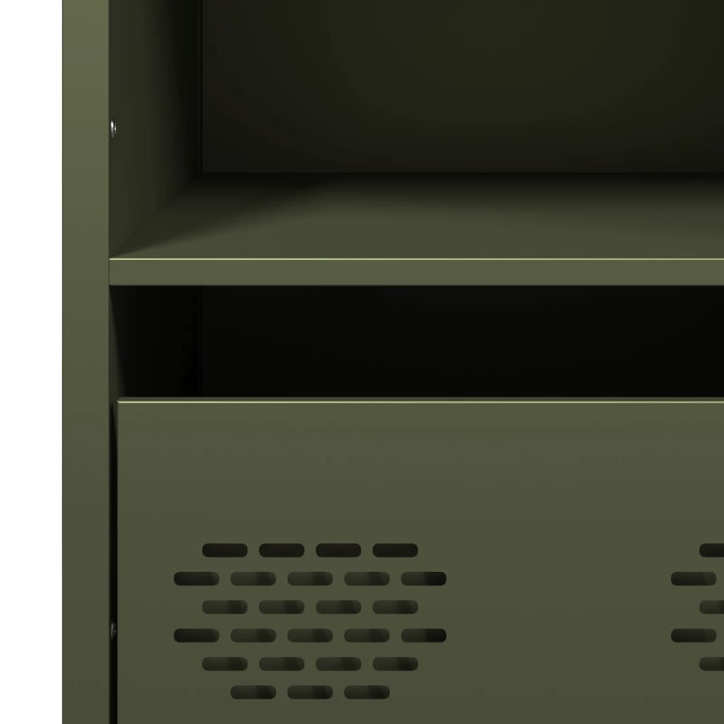 Ραφιέρα Πράσινο Λαδί 101,5x39x103,5 εκ. από Ατσάλι