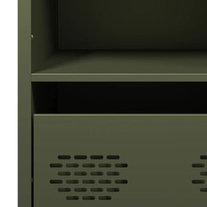 Ραφιέρα Πράσινο Λαδί 101,5x39x103,5 εκ. από Ατσάλι
