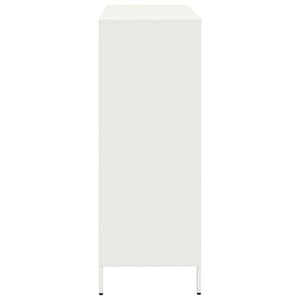 Ντουλάπι Λευκό 101,5x39x103,5 εκ. από Χάλυβα
