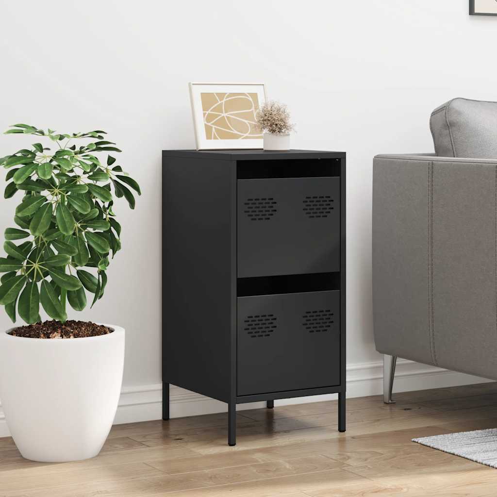 Ντουλάπι Μαύρο 35x39x73,5 εκ. από Χάλυβα Ψυχρής Έλασης