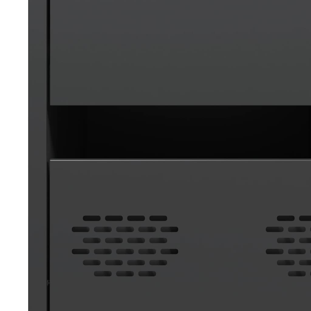 Ντουλάπι Μαύρο 35x39x73,5 εκ. από Χάλυβα Ψυχρής Έλασης