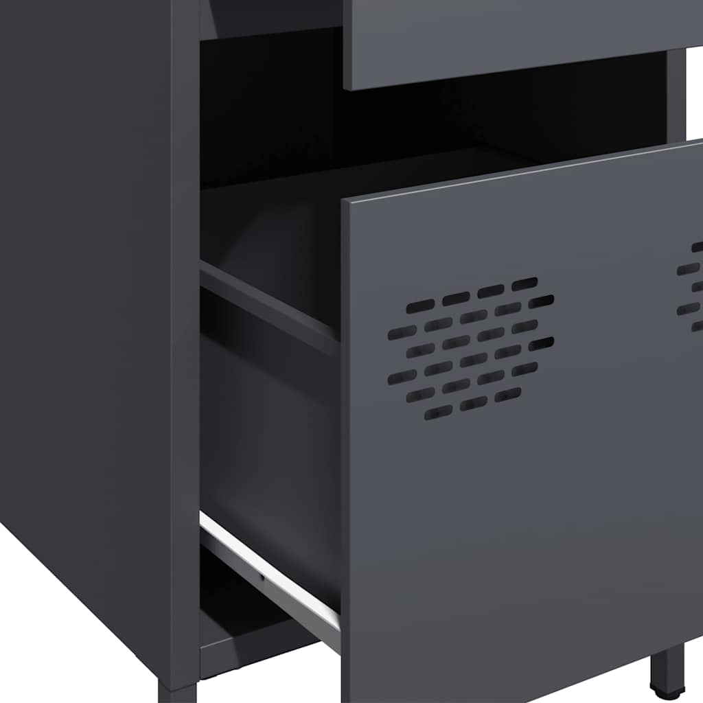 Ντουλάπι Ανθρακί 35x39x73,5 εκ. από Χάλυβα Ψυχρής Έλασης