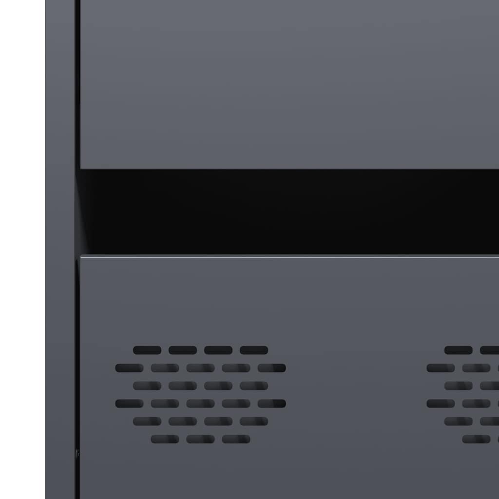 Ντουλάπι Ανθρακί 35x39x73,5 εκ. από Χάλυβα Ψυχρής Έλασης