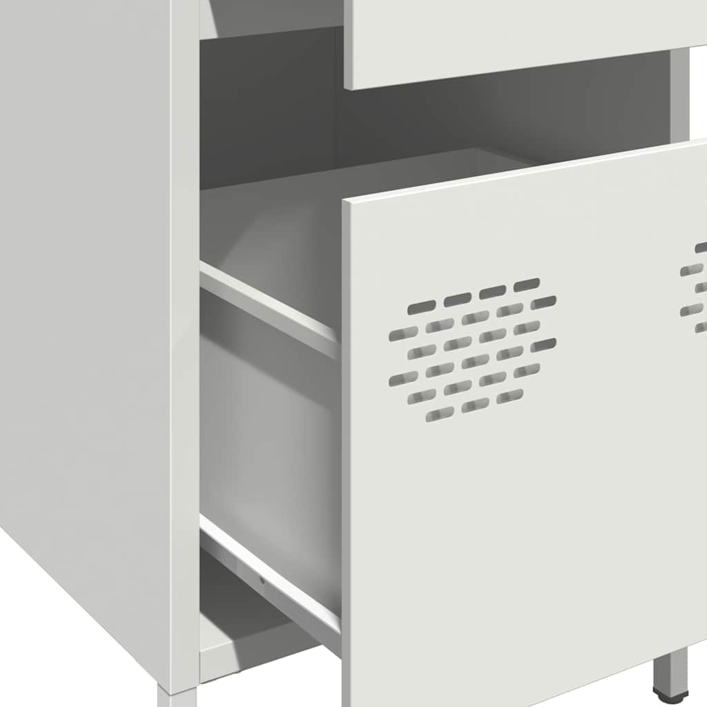 Ντουλάπι Λευκό 35x39x73,5 εκ. από Χάλυβα Ψυχρής Έλασης - Pakobazaar
