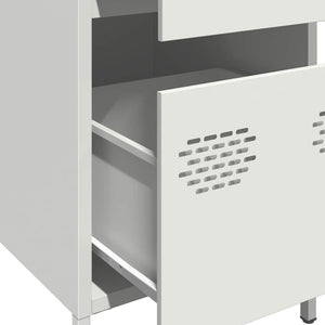 Ντουλάπι Λευκό 35x39x73,5 εκ. από Χάλυβα Ψυχρής Έλασης - Pakobazaar