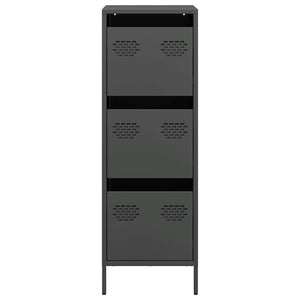 Ντουλάπι Μαύρο 39x35x103,5 εκ. από Ατσάλι